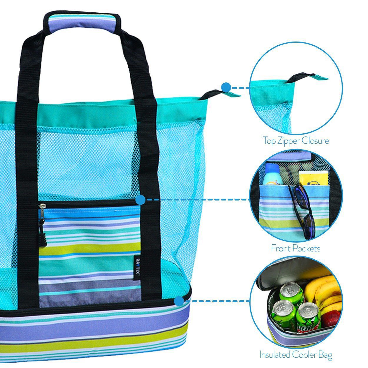 Breezy Convenient Mesh Beach Tote Bag